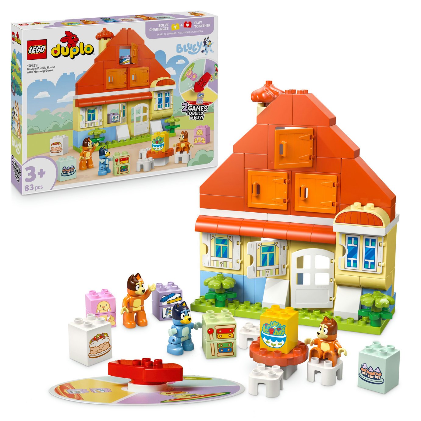 LEGO DUPLO Bluey Bluey's Family House with Memory Game 10459