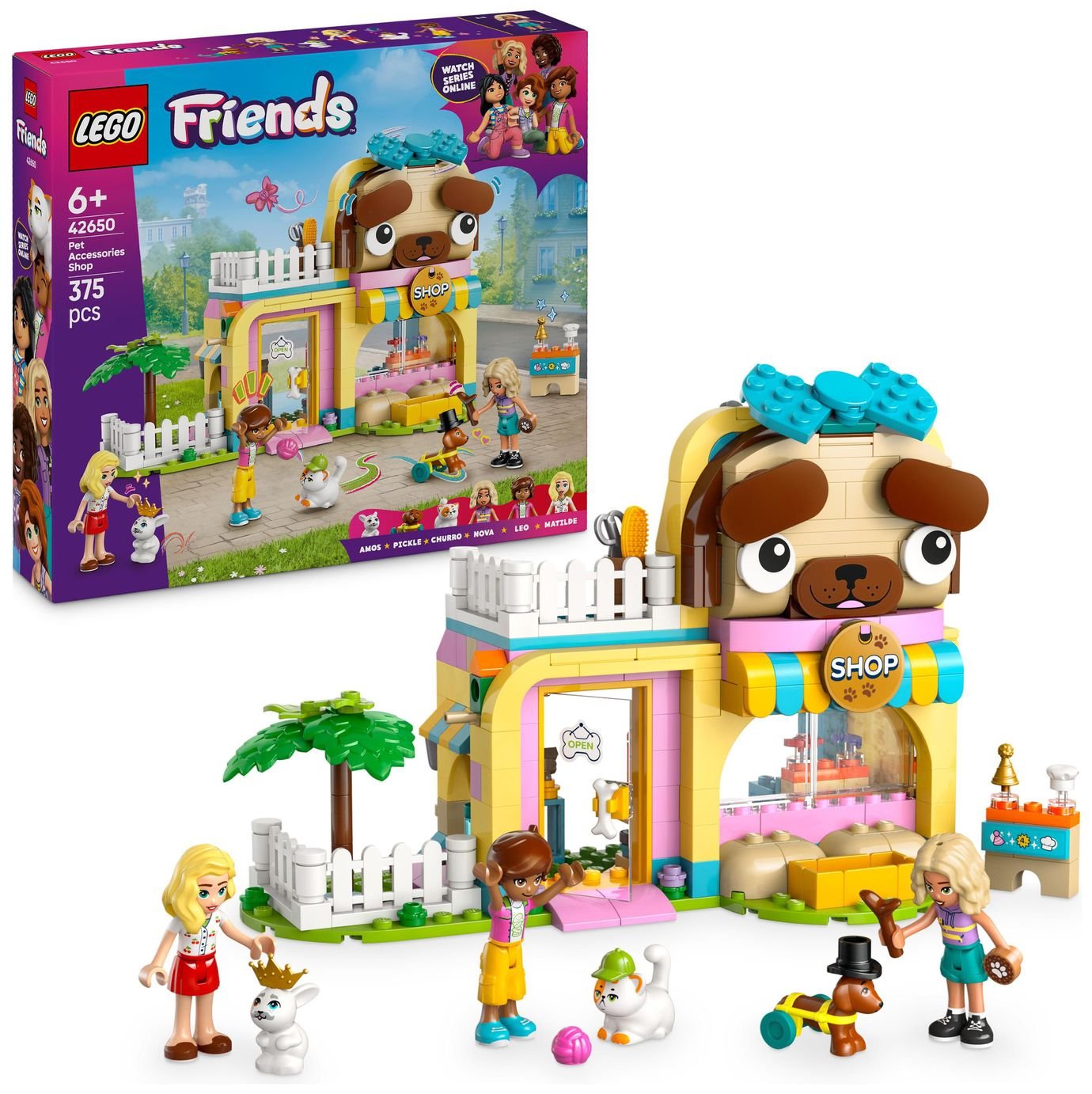 LEGO Friends Pet Accessories Shop Set with Animal Toys 42650
