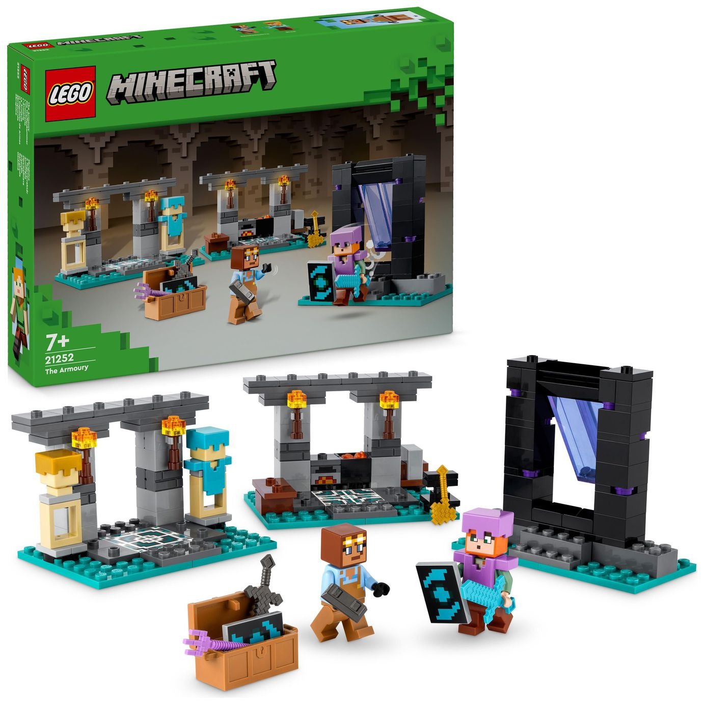 LEGO Minecraft The Armoury Toy with Character Figures 21252