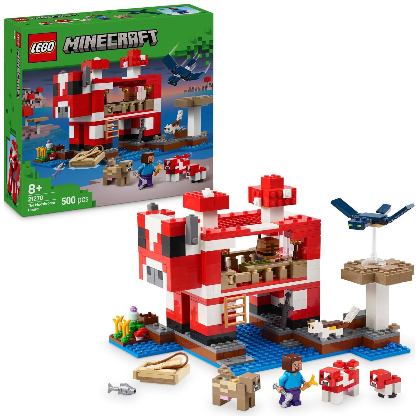 LEGO Minecraft The Mooshroom House Building Toy Set 21270