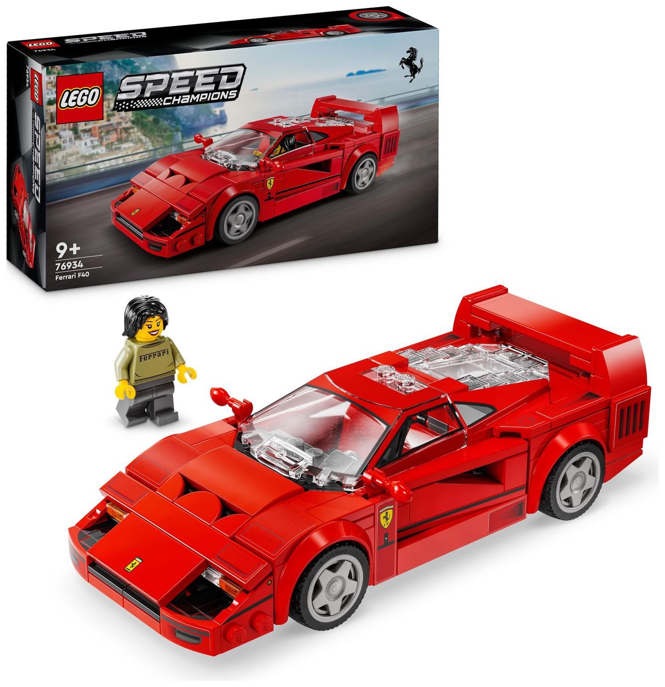 LEGO Speed Champions Ferrari F40 Supercar Vehicle Toy 76934