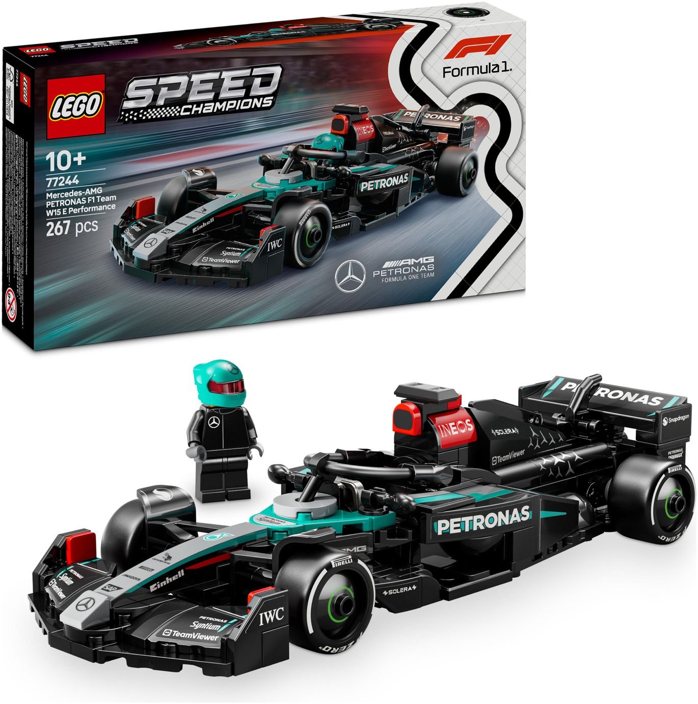 LEGO Speed Champions Mercedes-AMG F1 W15 Race Car Toy 77244