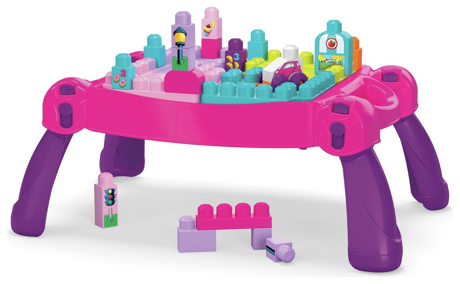 Mega Bloks Build n Learn Table - Pink